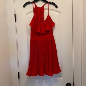 Red fitted through top mini dress- SO FUN!